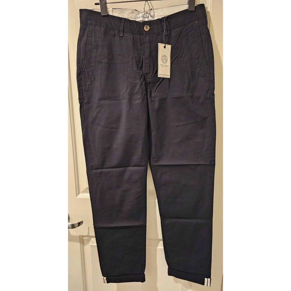 NEW w/ Tag Ben Sherman Mens Jet Black Classic EC1 Slim Chino 31x32 MSRP: $95